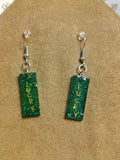 St Patrick's Day glitter earrings